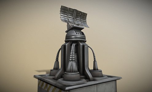 future radar tower 3d model