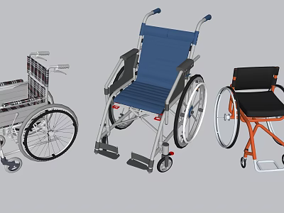 Medical Devices Wheelchairs With Various Designs Ergonomic Seats And Durable Frames 3d model