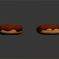 Assorted Donuts With Glazed Chocolate Sprinkles And Bitten Designs On Dark Background