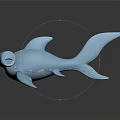 Blue Shark Game Movie Character With Friendly Smile And Cartoon Style Design