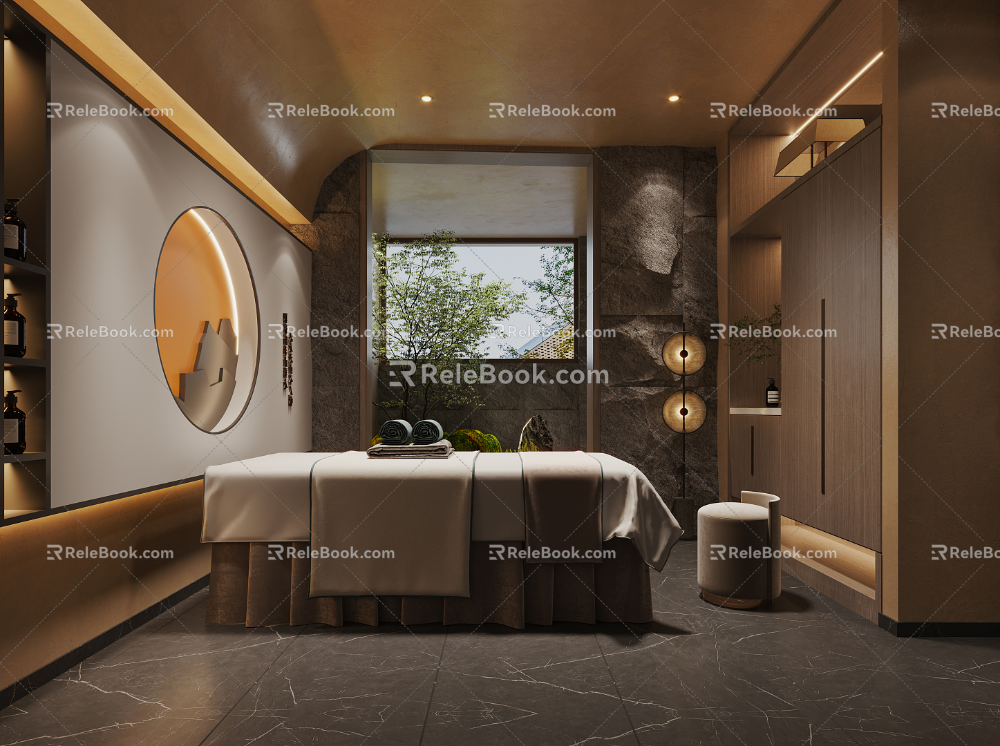 New Chinese SPA Beauty Salon Single Room 3d model