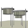 Modern Light Pavilion Round Light Pavilion 3d model