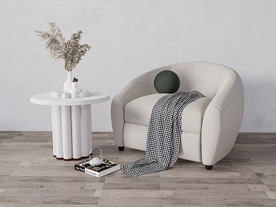 Modern Single Sofa Leisure Chair 3d model