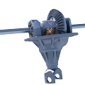 Industrial Mechanical Equipment With Precision Geared Mechanism And Dimensional Details