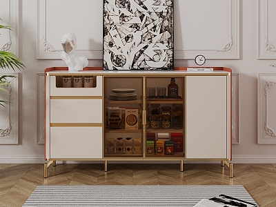 Italian Light Luxury Sideboard model