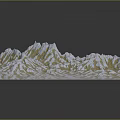 3D Snow Covered Mountain Terrain Featuring Detailed Range And Textured Surface Model 3d model