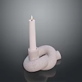 Modern Minimalist Lighting Combination with White Knotted Stone Base for Home Decor
