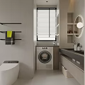 Modern Bathroom With Transparent Green Bathtub And Smart Toilet