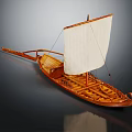 Modern Sailing Cartoon Sailing 3d model