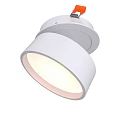 Black Modern Downlight Spotlight With Sleek Circular Design And White Light Output 3d model