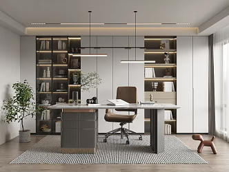 Modern study 3d model
