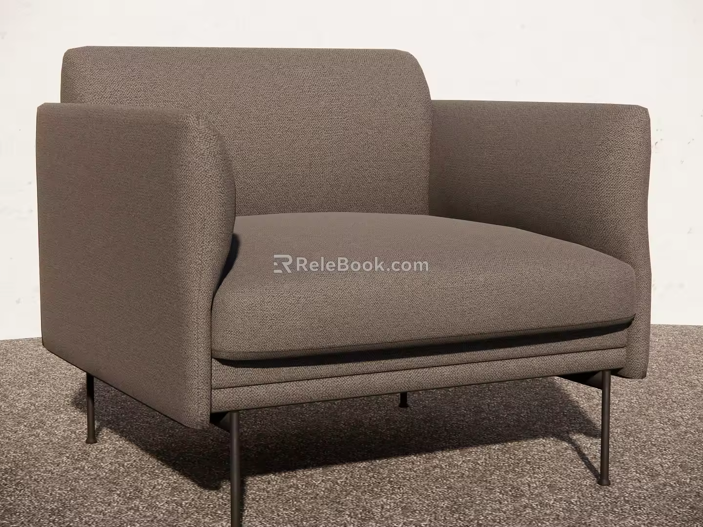 Light Luxury Sofa Single Sofa High-end Sofa 3d model