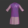 Blue Vest With White Long Sleeve Robe And Decorative Buttons In Traditional Style