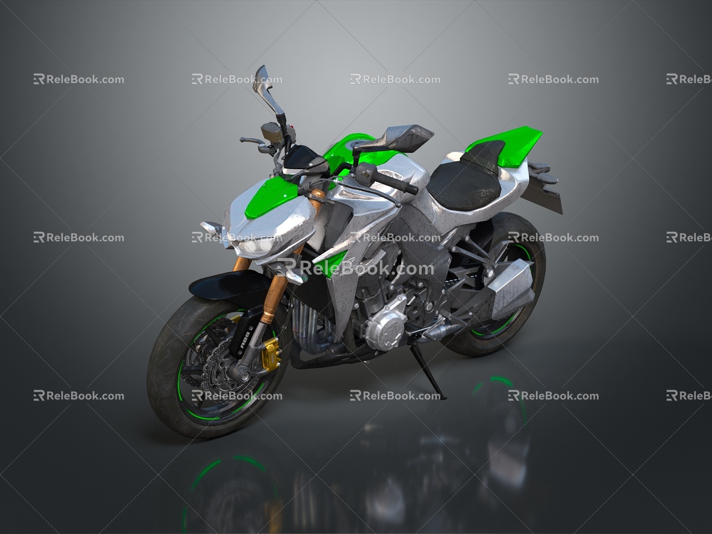 Modern motorcycle two-wheeled motorcycle off-road motorcycle road racing motorcycle 3d model