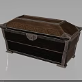 Wooden Storage Chest With Decorative Metal Accents And Ornate Patterns For Home Organization