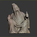The Wise Man Tiegai Li Eight Immortals Figure Old Man Old Man Ancient Old Man Ancient Wise Warlock Master 3d model