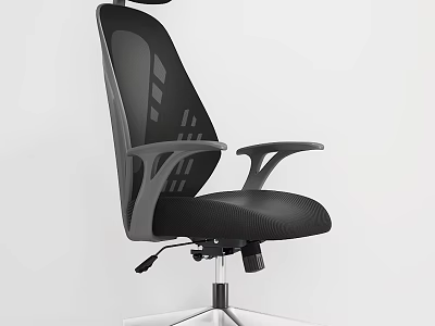 Ergonomic Mesh Office Chair With High Back Adjustable Armrests And Swivel Base 3d model
