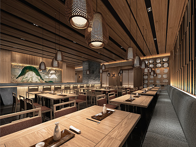 Japanese Restaurant 3d model