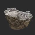 Rough Textured Natural Rock With Irregular Shape Cracks And Dark Background 3d model