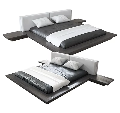 Modern Double Bed 3d model Modern Double Bed 3d model