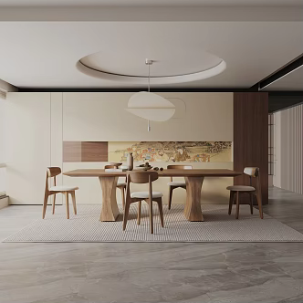 Modern table combination 3d model