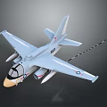 Light Blue Fighter Jet Model With Number 8477 American Flag Decal And Remote Control