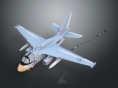 Modern fighter Lockheed reconnaissance aircraft 3d model