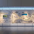 KCL GROUP Modern Exhibition Hall With Wall Diagrams And Blue Display Counter
