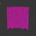 Art Deco Style Cabinet Furniture With Blue Gold Carved Patterns And Intricate Designs