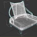 Modern Lounge Chair With Black And White Striped Pattern Light Colored Legs And Geometric Cushion