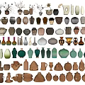 Diverse Ceramic Vessels Collection With Vases Jars And Handcrafted Pottery Pieces