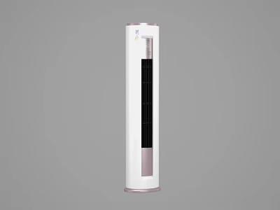 Modern Tower Air Conditioner Fan With White Body Black Grille And Sleek Design 3d model
