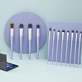 Elegant Purple Makeup Brushes With Modern Design Different Sizes For Cosmetics