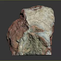 Premium Natural Wood Stone with Red White Green Mixed Colors and Natural Surface Texture