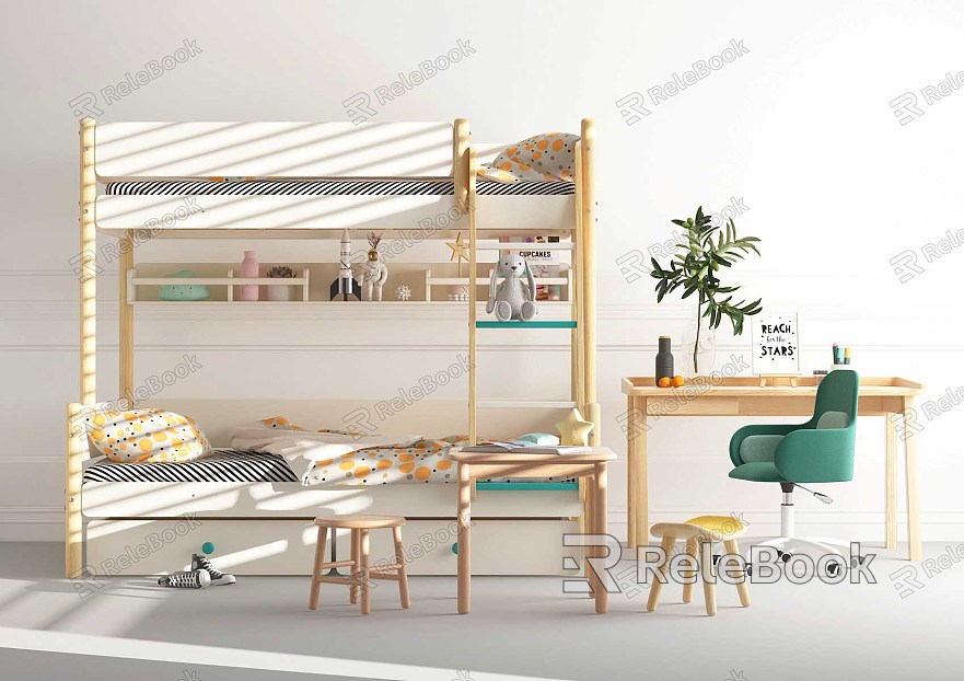 Nordic bed children's bed bunk model