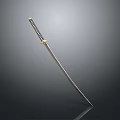 Traditional Samurai Sword With Sharp Metal Blade And Ornate Handle On Dark Background