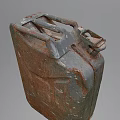 Rusted Industrial Metal Drum With Metal Handles And Sealed Lid For Heavy Duty Storage