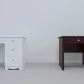 Modern Home Office Desks In White And Dark Wood With Drawer Storage Compartments