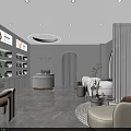 Bright Minimalist All White Beauty Salon Interior Design With Comfortable Reception Leisure And Treatment Spaces
