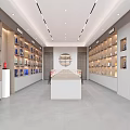 Spacious Modern Tobacco and Liquor Store with Shelves Counter and Displayed Products