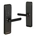 Smart Door Lock With Numeric Keypad And Black Handle Design 3d model