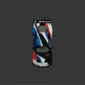 BMW Racing Car With Blue Red White Livery And Aerodynamic Rear Wing Design