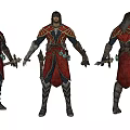 Modern game character hero prince 3d model