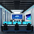 Modern Command Center Console Operation Desk Command Center Office 3d model