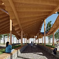 New Chinese Curved Corridor Curved Landscape Structures Paddy Field Post Rest Post Rest Corridor Public Space New Curved Corridor Curved Landscape Structures 3d model