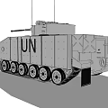 Modern Military Main Battle Tank with Turret Cannon Tracks and Armor Features