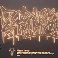 Modern High Tech Neon Lighting Combination With Bold Graffiti Style Lettering For Dance Studio Decor
