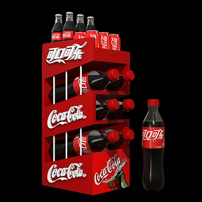 Modern Shelf Coca-Cola Shelf 3d model