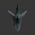 Cartoon Shark Character 3D Model With Blue Spots And Large Eyes Design