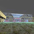 Industrial Factory Building Modern Design With Geometric Glass Curtain Wall Surrounded By Trees And Grassland